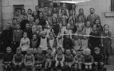 Reproduktion eines alten Klassenfotos